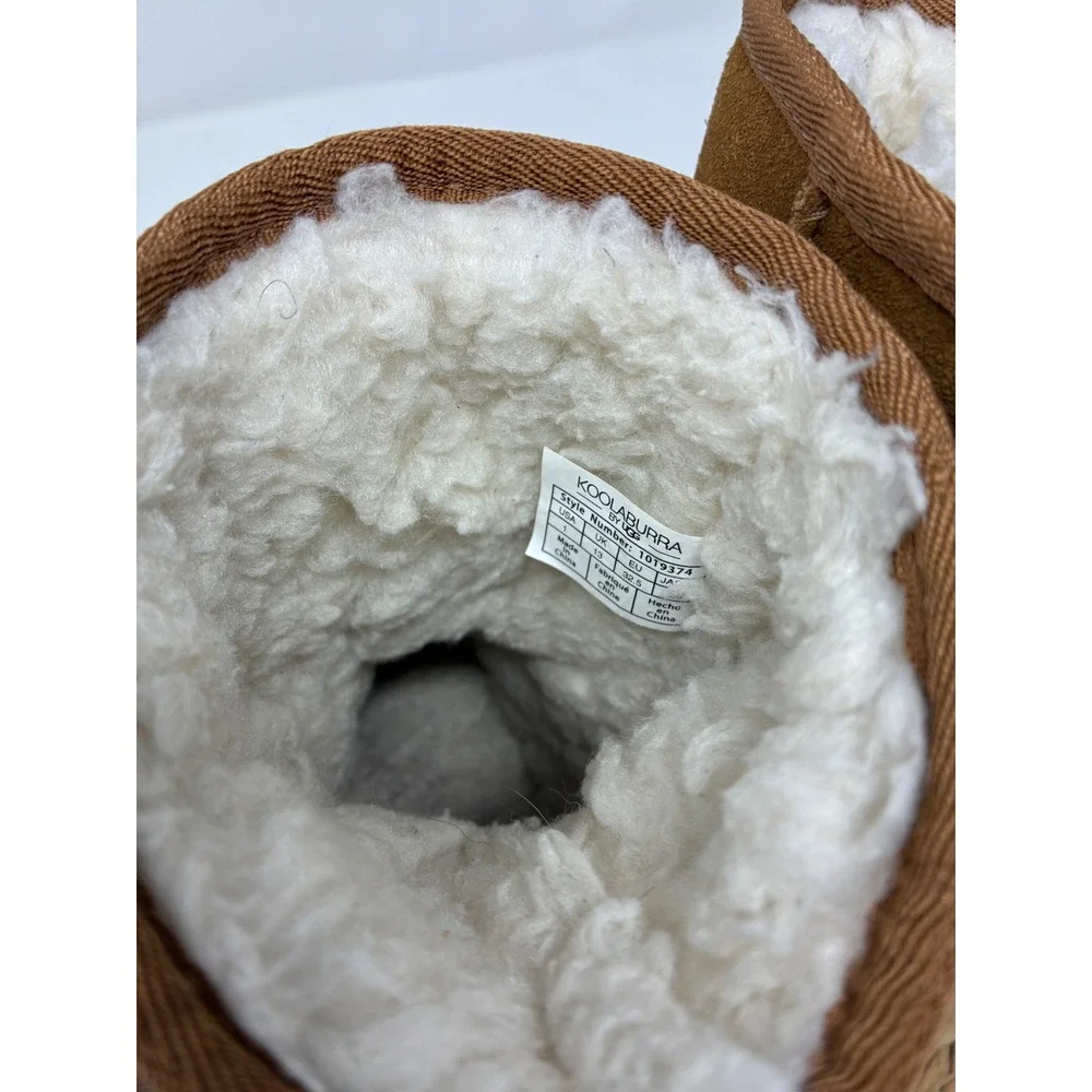 Koolaburra by UGG Kids Victoria Short Suede Boots Chestnut‎ Brown Size 1 1019374